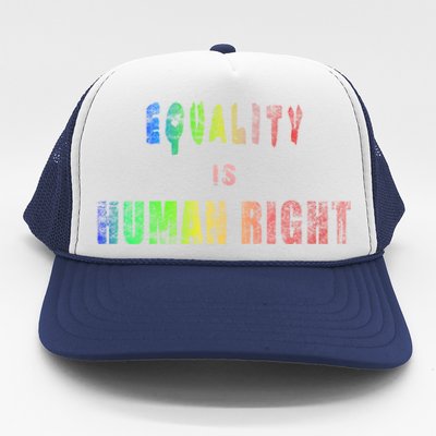 Equality Is Hu Right Gift Trucker Hat