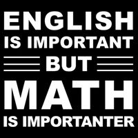 English Is Important But Math Is Importanter Funny School Gift Drawstring Bag