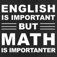 English Is Important But Math Is Importanter Funny School Gift Golf Towel