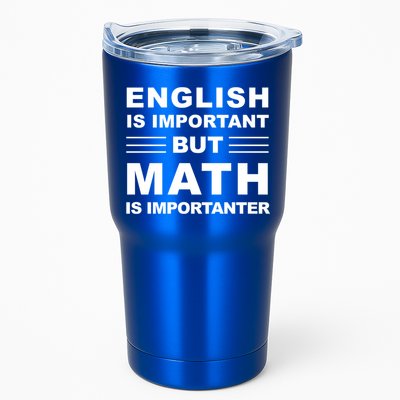 English Is Important But Math Is Importanter Funny School Gift Tumbler