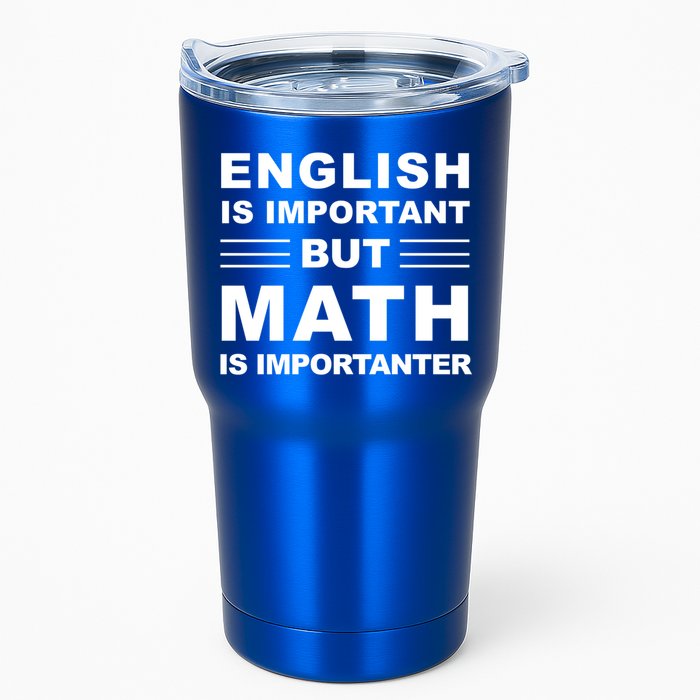 English Is Important But Math Is Importanter Funny School Gift Tumbler