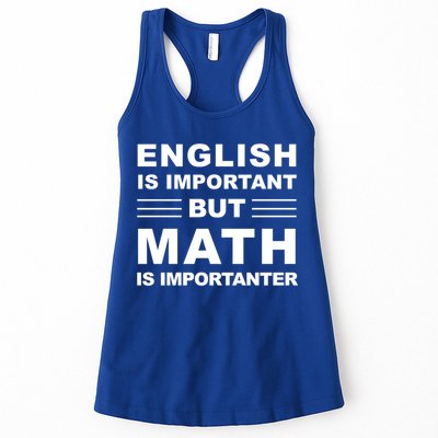 English Is Important But Math Is Importanter Funny School Gift Womens Tank Top