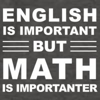 English Is Important But Math Is Importanter Funny School Gift Vector Backpack