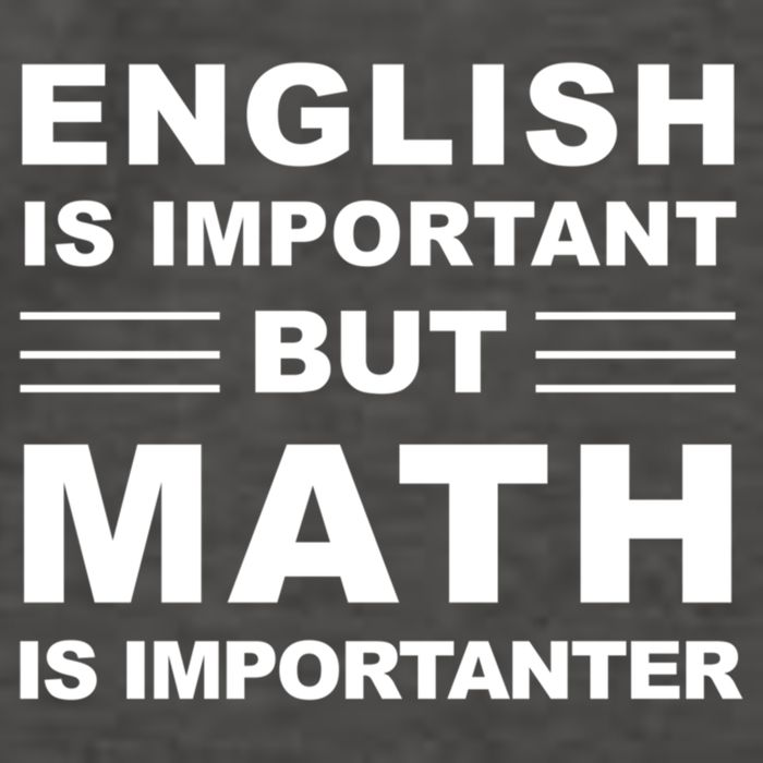 English Is Important But Math Is Importanter Funny School Gift Vector Backpack