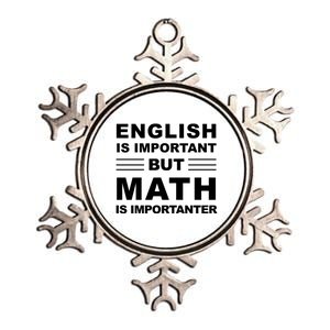 English Is Important But Math Is Importanter Funny School Gift Metallic Star Ornament