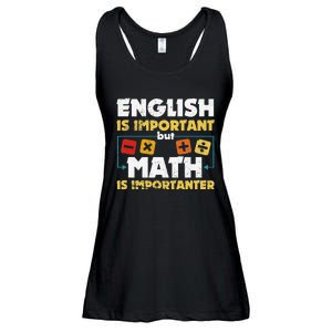 English Is Important But Math Is Importanter Funny Math Geek Ladies Essential Flowy Tank