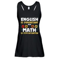 English Is Important But Math Is Importanter Funny Math Geek Ladies Essential Flowy Tank