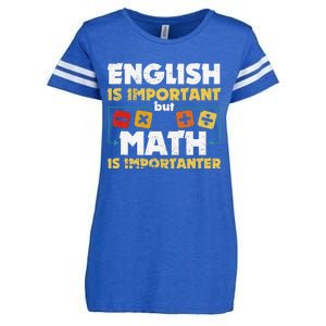 English Is Important But Math Is Importanter Funny Math Geek Enza Ladies Jersey Football T-Shirt