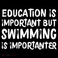 Education Is Important But Swimming Is Importanter 7-Panel Snapback Hat