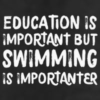 Education Is Important But Swimming Is Importanter 15oz Campfire Ceramic Mug