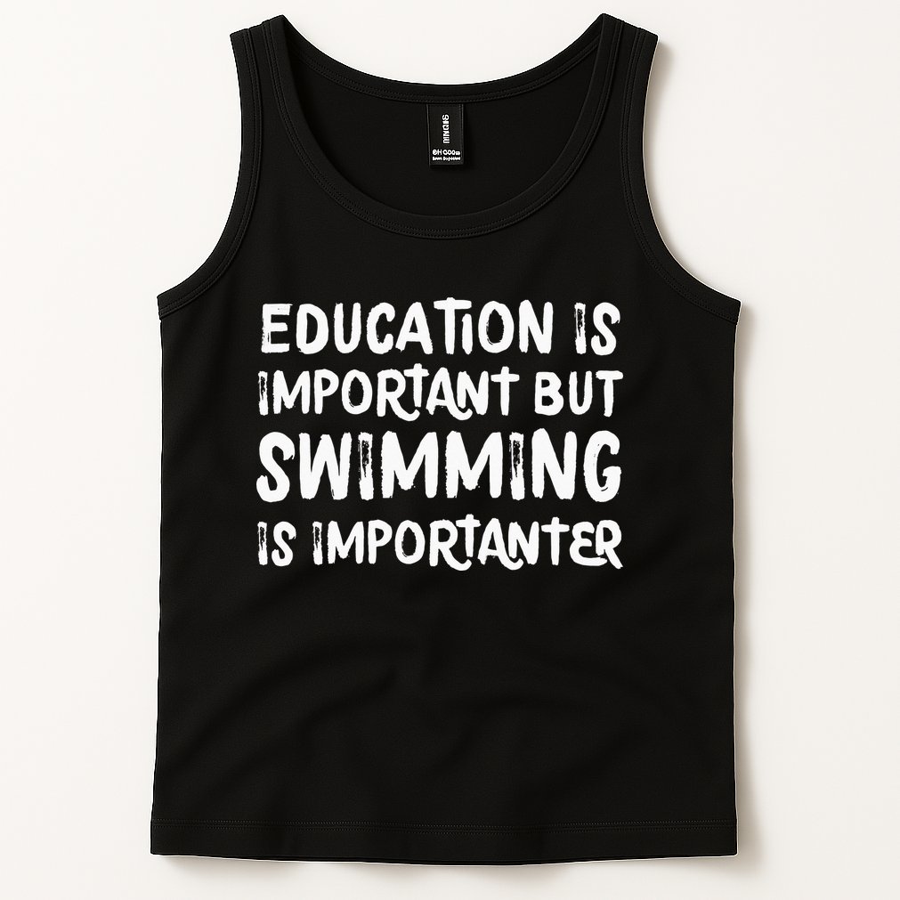 Education Is Important But Swimming Is Importanter Tank Top