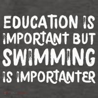 Education Is Important But Swimming Is Importanter Vector Backpack
