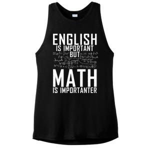 English Is Important But Math Is Importanter Teaching Math Ladies PosiCharge Tri-Blend Wicking Tank