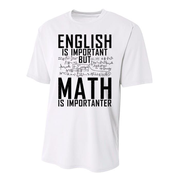 English Is Important But Math Is Importanter Teaching Math Performance Sprint T-Shirt