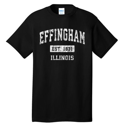 Effingham Illinois Il Vintage Sports Established Tall T-Shirt