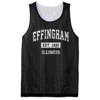 Effingham Illinois Il Vintage Sports Established Mesh Reversible Basketball Jersey Tank