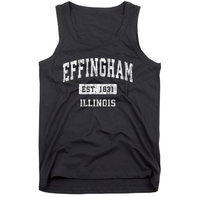 Effingham Illinois Il Vintage Sports Established Tank Top