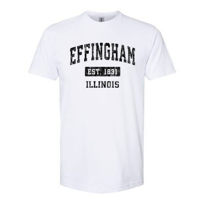 Effingham Illinois Il Vintage Sports Established Softstyle CVC T-Shirt