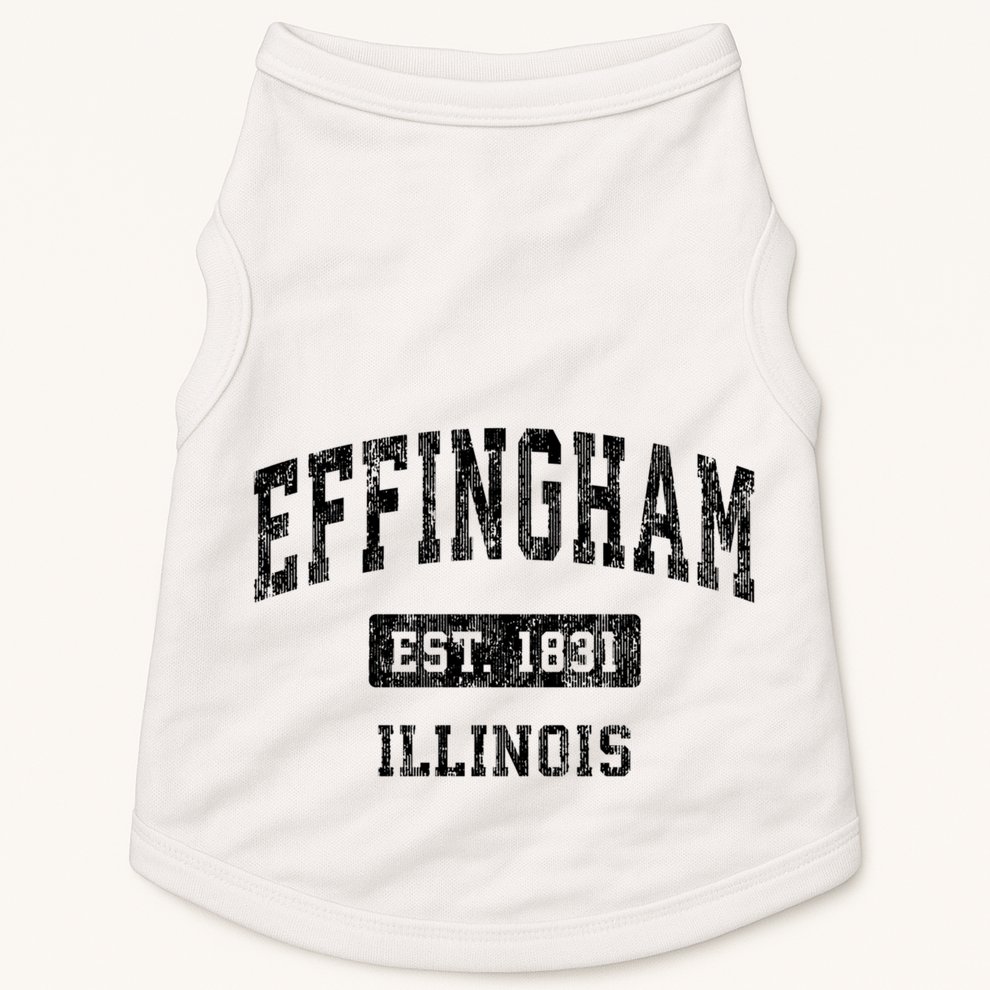 Effingham Illinois Il Vintage Sports Established Design Doggie Tank