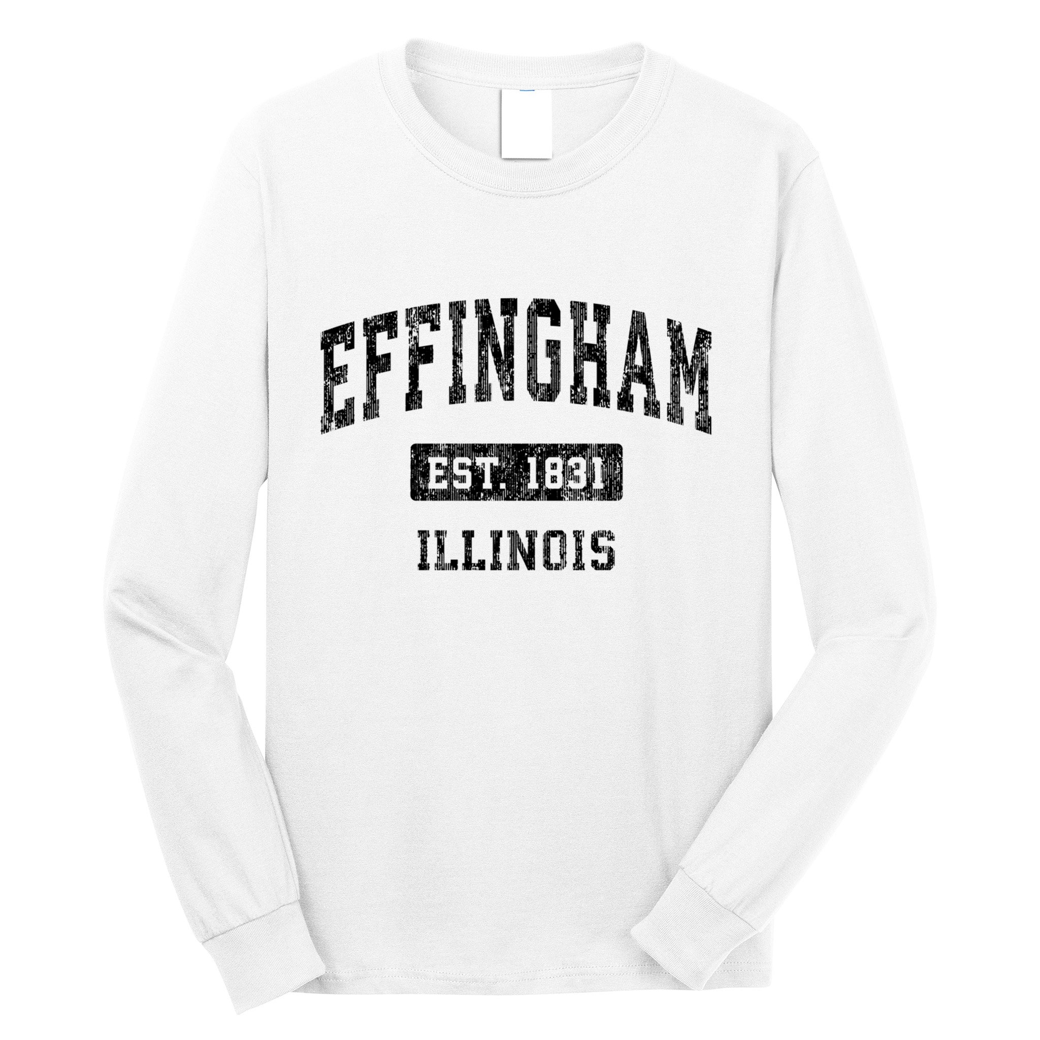 Effingham Illinois Il Vintage Sports Established Design Long Sleeve Shirt