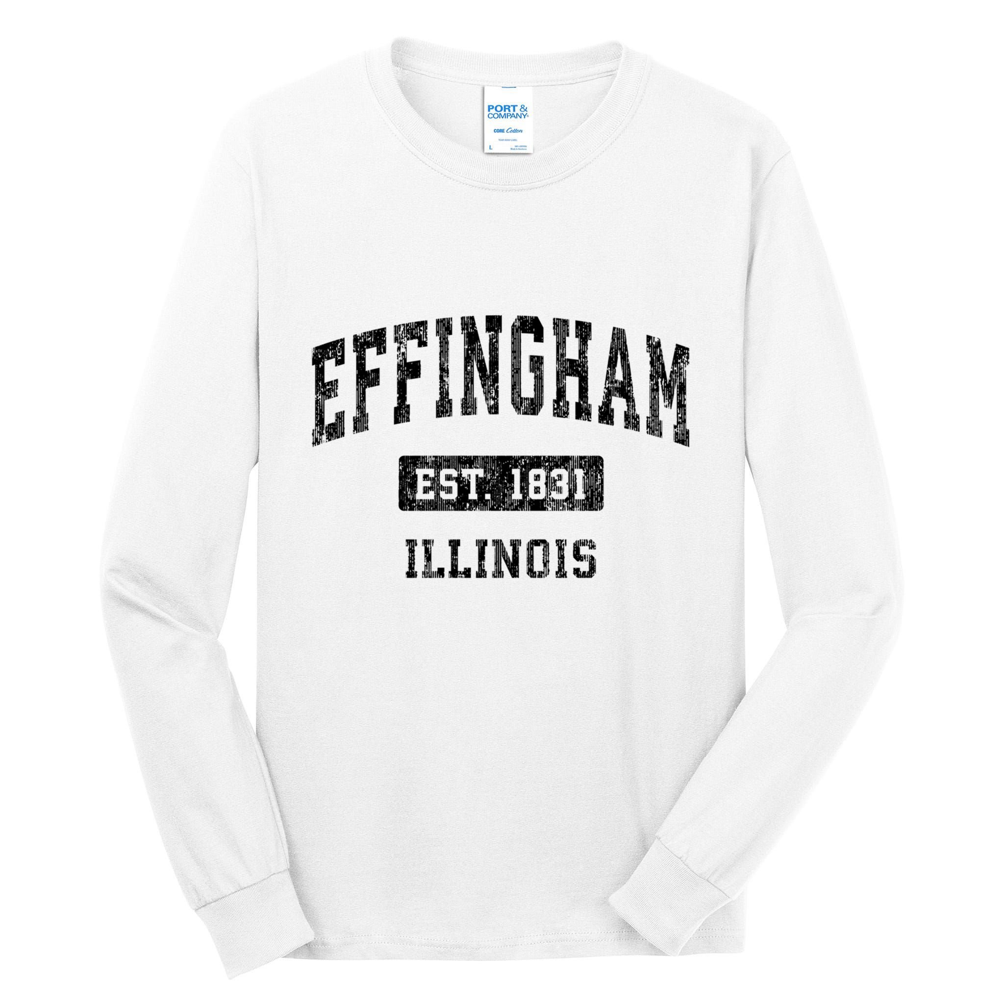 Effingham Illinois Il Vintage Sports Established Design Tall Long Sleeve T-Shirt