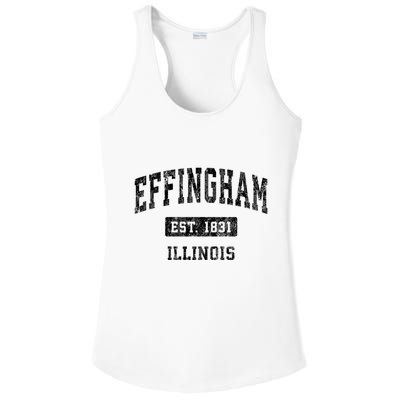 Effingham Illinois Il Vintage Sports Established Design Ladies PosiCharge Competitor Racerback Tank