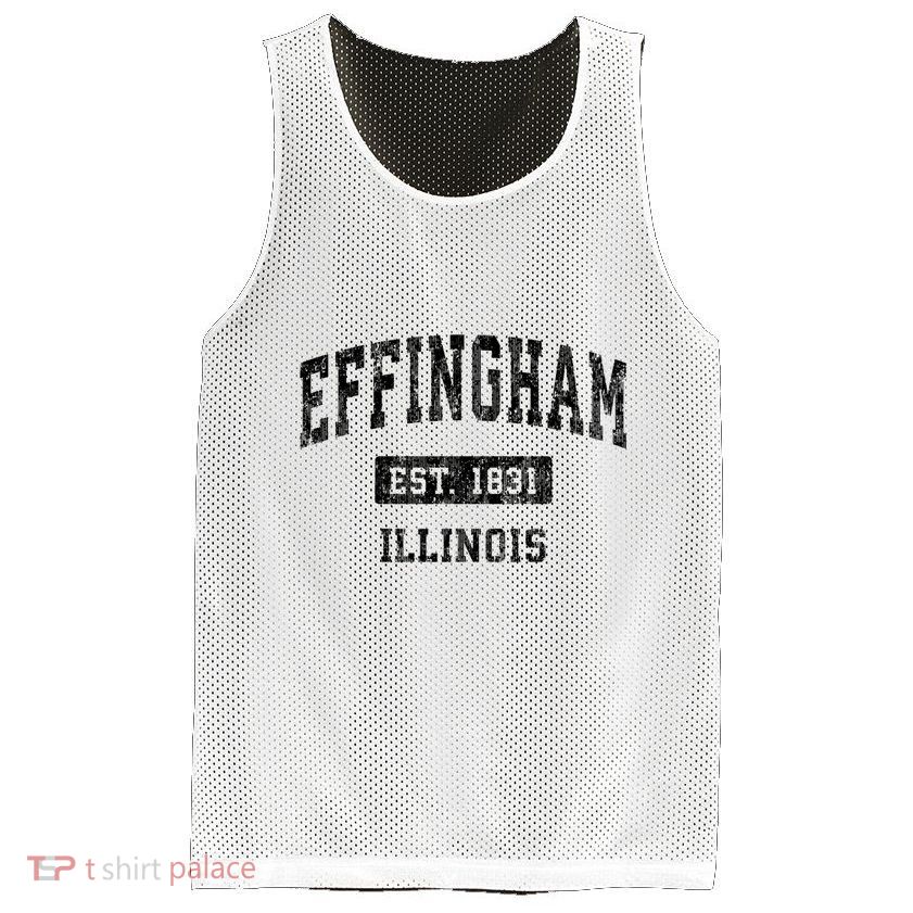 Effingham Illinois Il Vintage Sports Established Design Mesh Reversible Basketball Jersey Tank