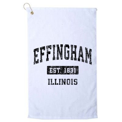Effingham Illinois Il Vintage Sports Established Design Golf Towel