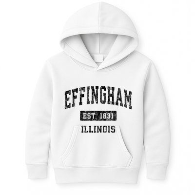 Effingham Illinois Il Vintage Sports Established Design Kids Hoodie