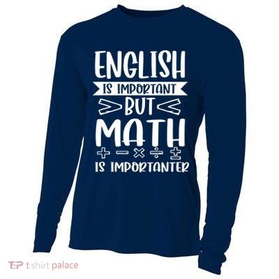 English Is Important But Math Is Importanter Cooling Performance Long Sleeve Crew