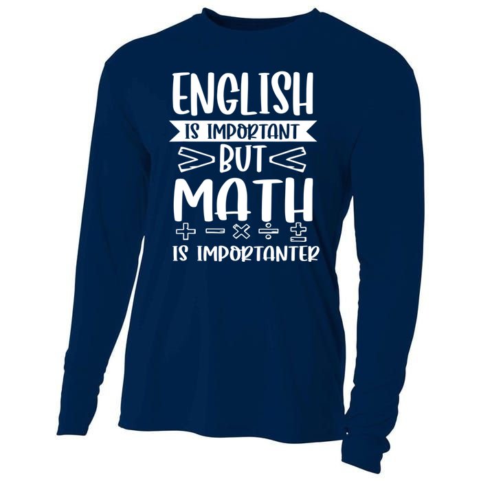 English Is Important But Math Is Importanter Cooling Performance Long Sleeve Crew