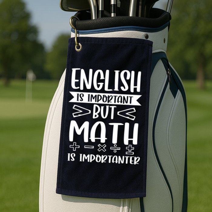 English Is Important But Math Is Importanter Golf Towel