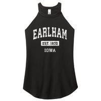 Earlham Iowa Ia Vintage Sports Established Women's Perfect Tri Rocker Tank