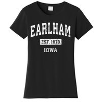 Earlham Iowa Ia Vintage Sports Established Women's T-Shirt