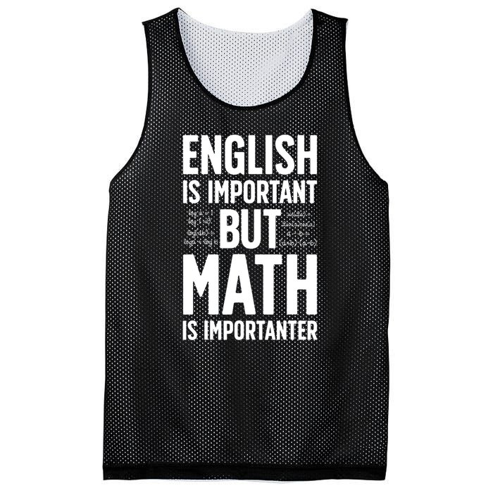 English Is Important But Math Is Importanter Mesh Reversible Basketball Jersey Tank