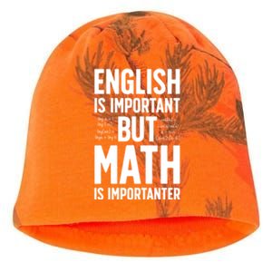 English Is Important But Math Is Importanter Kati - Camo Knit Beanie