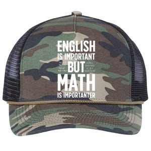 English Is Important But Math Is Importanter Retro Rope Trucker Hat Cap