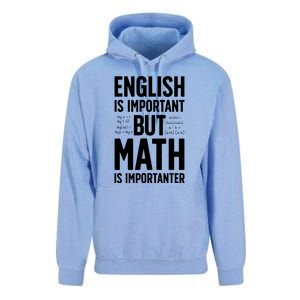 English Is Important But Math Is Importanter Unisex Surf Hoodie