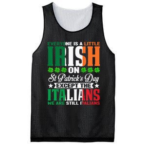 Everyone is Irish Except Italian on St. Patrick's Day Mesh Reversible Basketball Jersey Tank