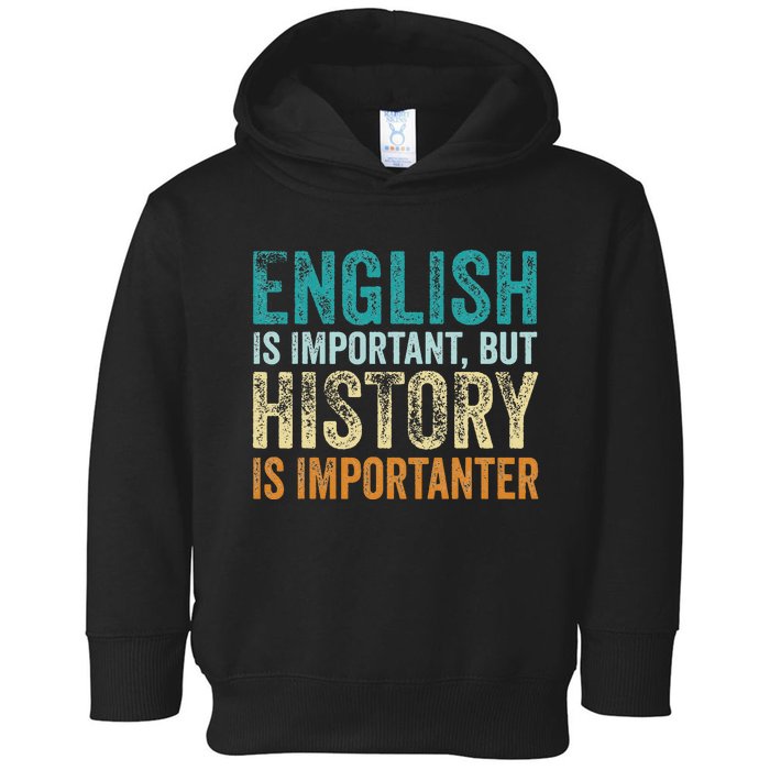 English is important but BHM is importanter Teaching Math Toddler Hoodie