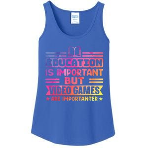 Education Is Important But Video Games Is Importanter Ladies Essential Tank