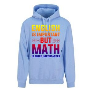 English Is Important But Math Is More Importanter Gift Unisex Surf Hoodie