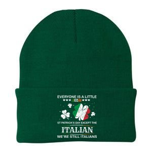 Everyone Is Irish Except Italian On St. Patrick's Day Knit Cap Winter Beanie