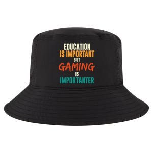 Education Is Important But Gaming Is Importanter Funny Cool Comfort Performance Bucket Hat