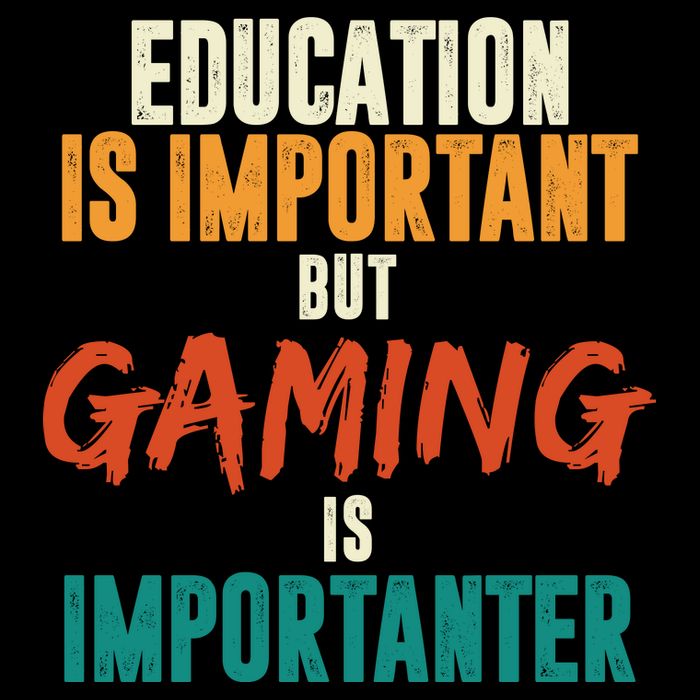 Education Is Important But Gaming Is Importanter Funny Drawstring Bag