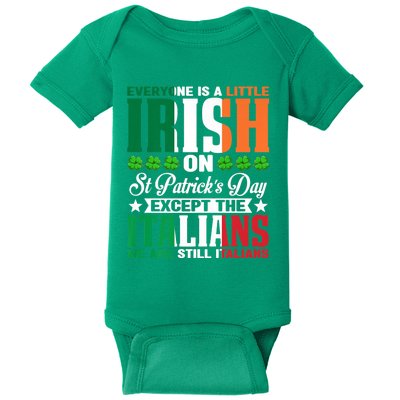 Everyone Is Irish On St. Patrick's Day Except The Italians Premium Baby Bodysuit