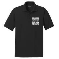 English Is Important But Band Is Importanter Funny Gift PosiCharge RacerMesh Polo