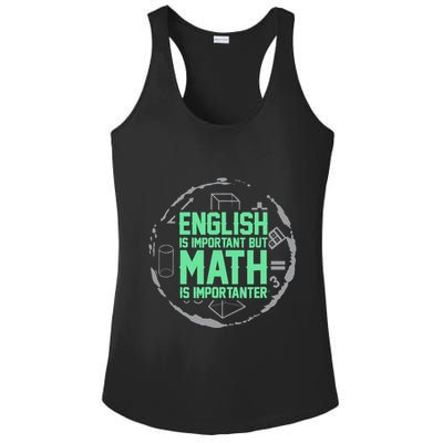 English Is Important But Math Is Importanter Math Lover Ladies PosiCharge Competitor Racerback Tank
