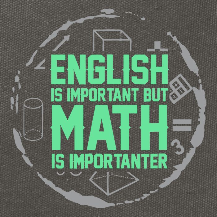 English Is Important But Math Is Importanter Math Lover Cotton Canvas Backpack