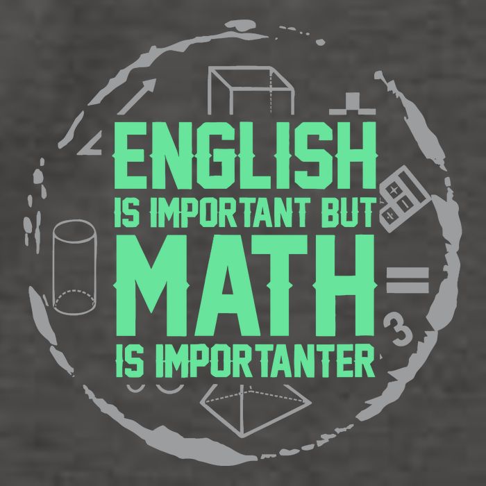 English Is Important But Math Is Importanter Math Lover Vector Backpack